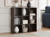 A2Z Furniture - Ashley Furniture - Glosmount Nine Cube Organizer - Nine Cube Organizer / Cherry/Light Brown - EA1055-3X3